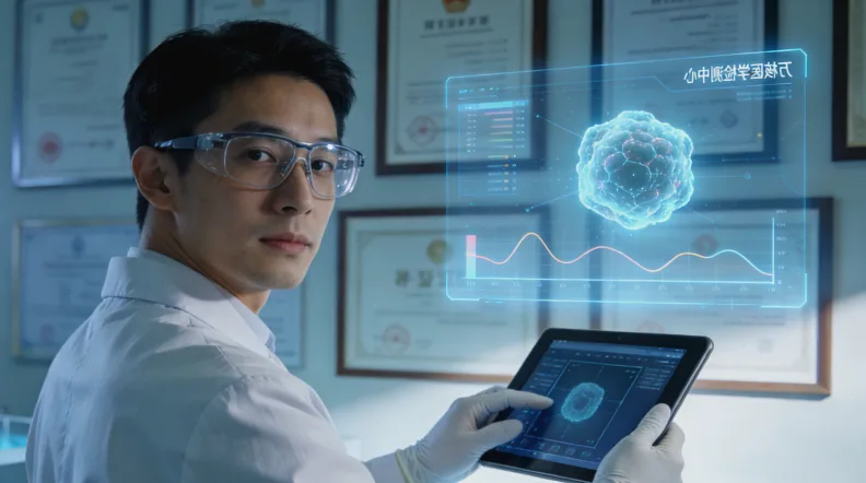 循环肿瘤DNA（ctDNA）从肿瘤进入血液的动画示意图