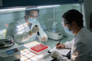 基因检测报告局部特写，突出T790M突变及丰度百分比