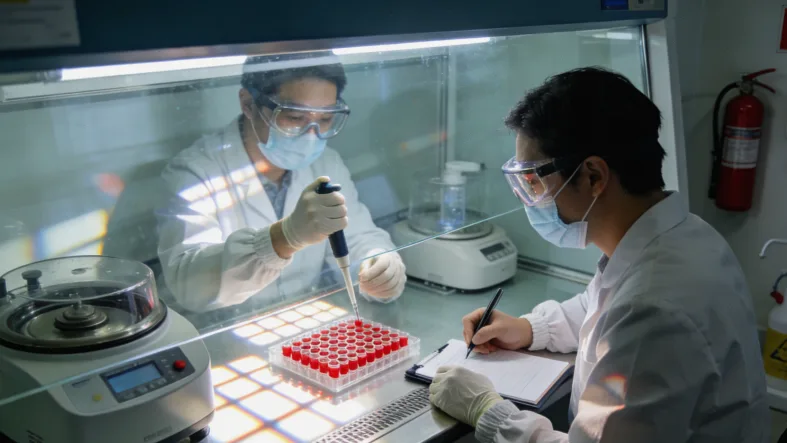 基因检测报告局部特写，突出T790M突变及丰度百分比