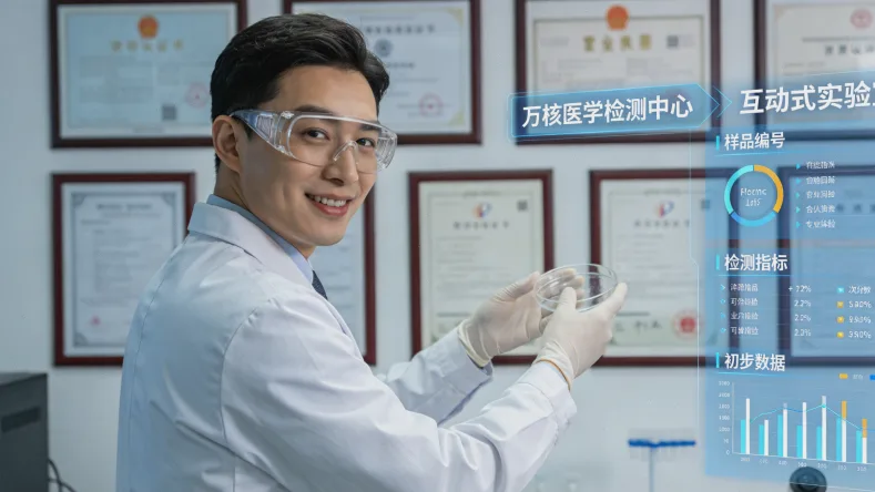 医患在诊室内认真沟通的场景