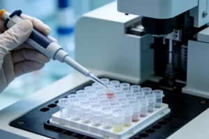 EGFR靶向药耐药机制示意图，展示T790M突变