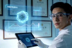 病理医生在显微镜下观察组织切片