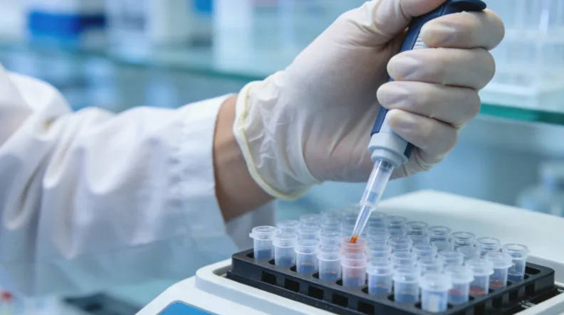 神经外科医生在显微镜下进行脑部手术