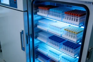 ctDNA专用采血管（Streck管）与普通EDTA管外观对比示意图