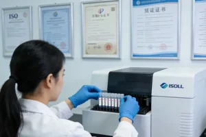 医生与肠癌术后患者沟通ctDNA检测报告