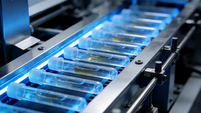 血液离心分层示意图:血浆与血细胞分离