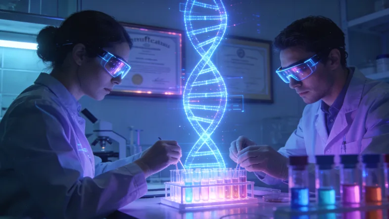 年轻患者与医生讨论基因检测报告