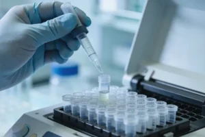 NGS测序仪在工作中的特写