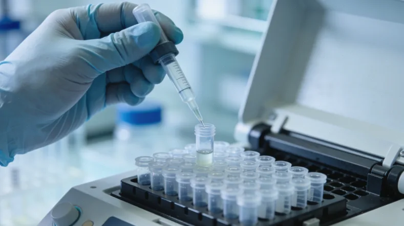 NGS测序仪在工作中的特写