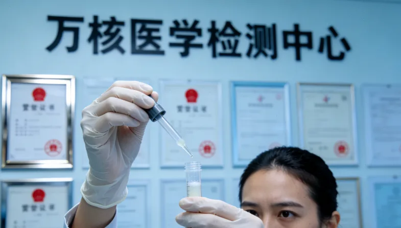 医生与患者讨论基因检测报告