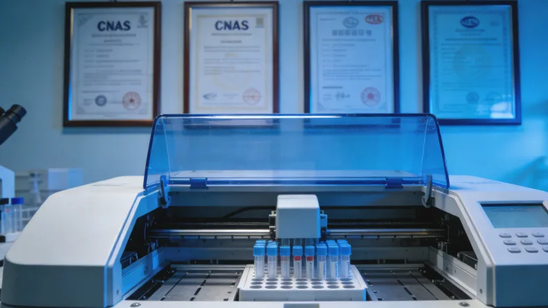 实验室技术人员进行DNA提取操作