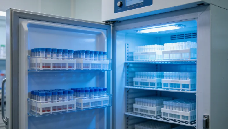 实验室离心机正在处理腹水样本