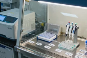 DNA双链断裂与同源重组修复示意图