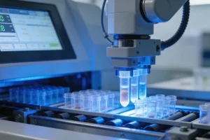 医生与胃癌患者家属沟通治疗方案的场景