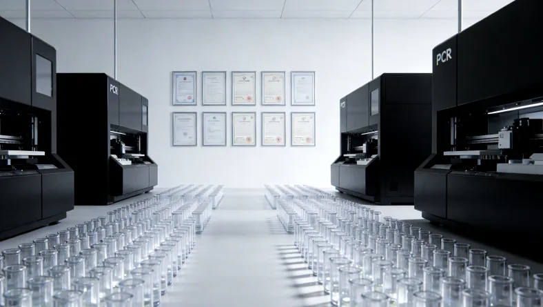 医生与肝癌患者共同查看基因检测报告示意图