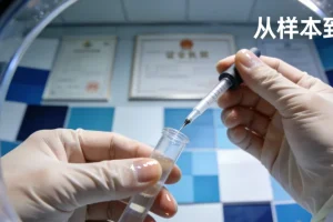 医生与患者共同查看基因检测报告示意图