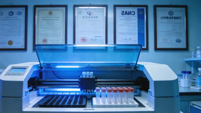 医生与患者共同查看基因检测报告示意图