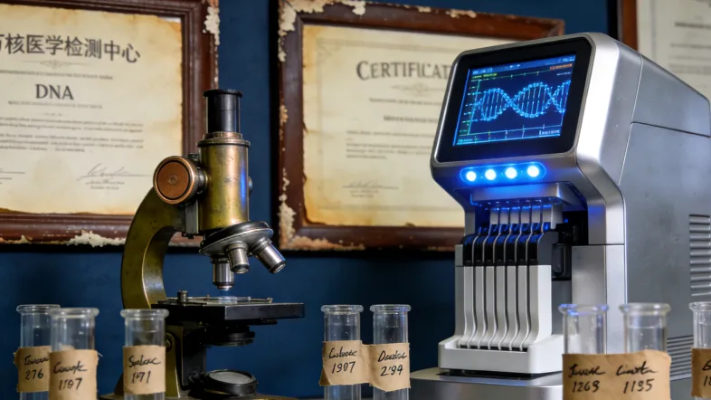 基因检测报告首页示意图,突出复发风险评分与等级