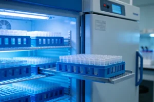 医生与乳腺癌患者共同查看基因检测报告