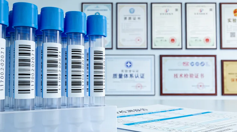 显微镜下的乳腺癌细胞KI-67染色