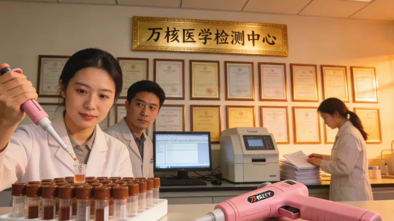 医生与患者共同查看基因检测报告