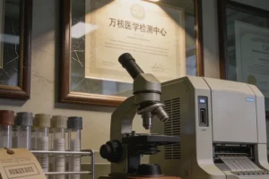 医生与患者共同查看基因检测报告