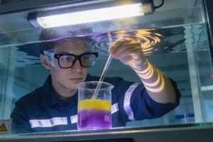 医生与患者共同查看CT影像报告的场景