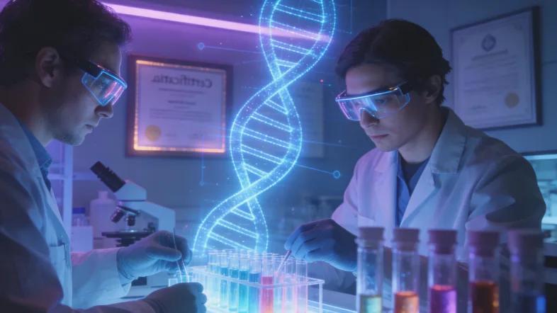 不同检测报告（遗传、用药、早筛、MRD）并列对比示意图