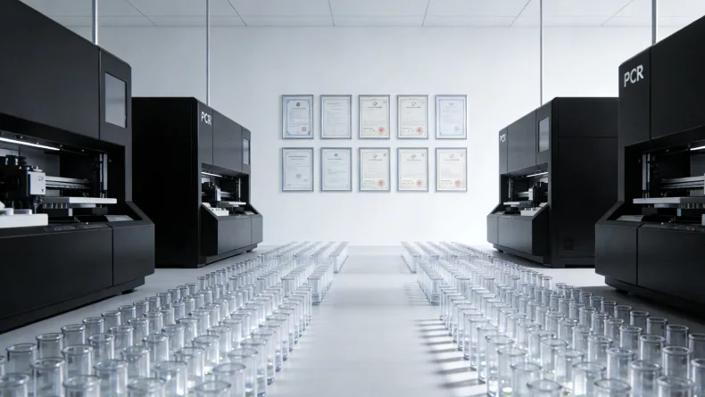 一位患者正在查看写有“阴性”的检测报告，表情困惑