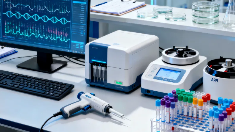 医生与患者讨论基因检测报告的场景