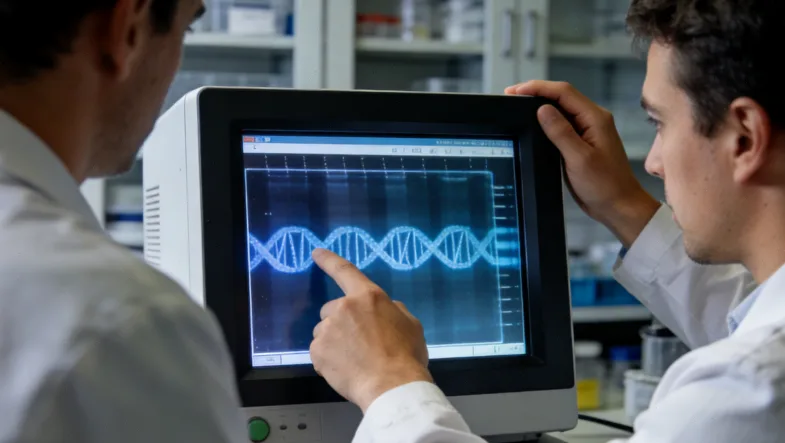 患者正在接受头颅磁共振（MRI）检查