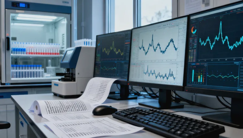 医生与患者共同查看基因检测报告的场景