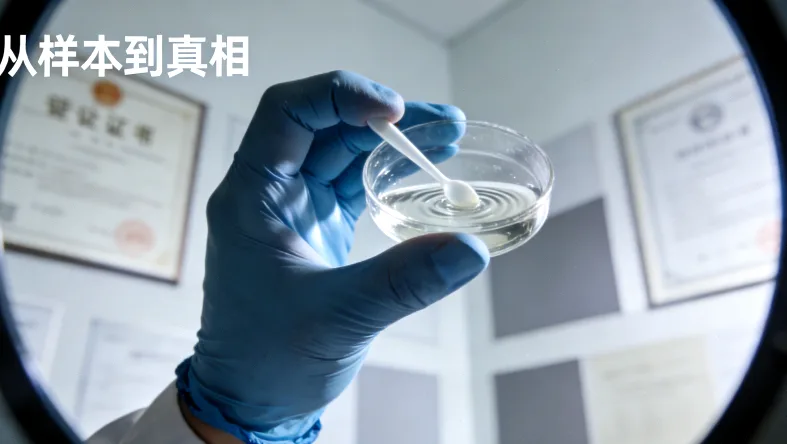 医生与患者查看肝癌标志物检测报告单