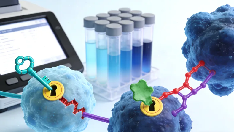 医生与患者共同查看肝癌基因检测报告
