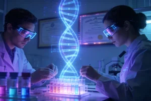 医生与晚期肺癌患者家属沟通病情示意图