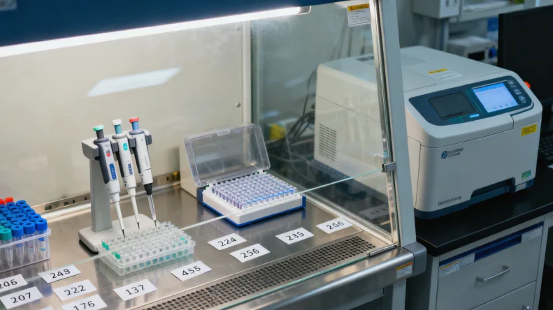 医生与患者共同查看基因检测报告和心脏彩超图