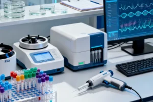 医生与患者讨论基因检测报告