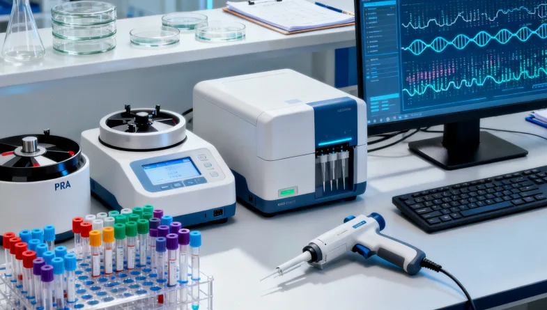 医生与患者讨论基因检测报告