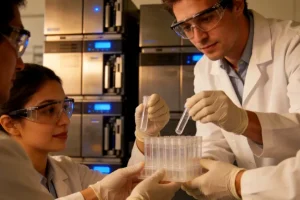 CT引导下经皮肺穿刺活检示意图