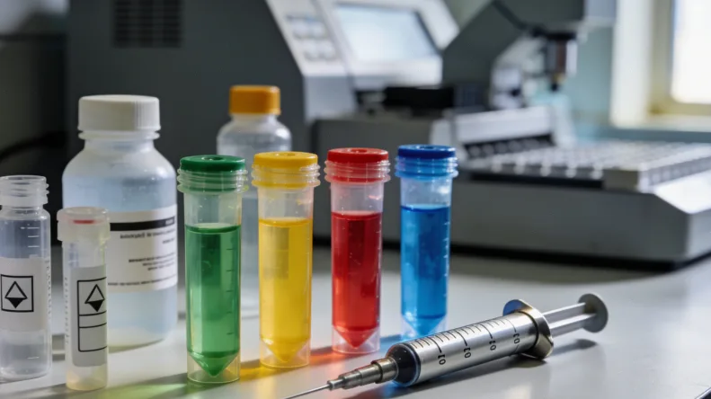 抗抑郁药药瓶与DNA双螺旋结构对比图