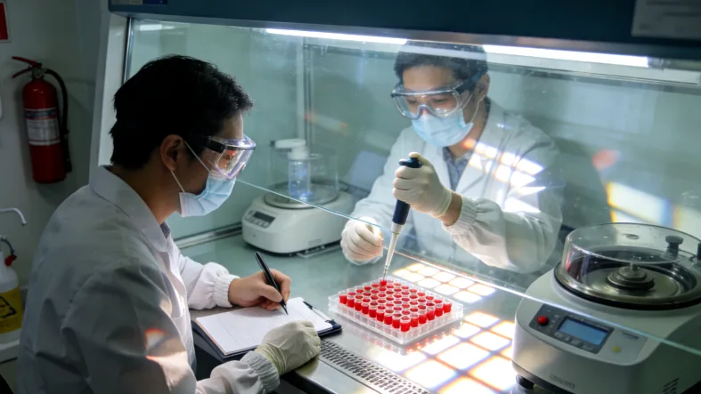 一位患者正在阅读基因检测报告,表情困惑