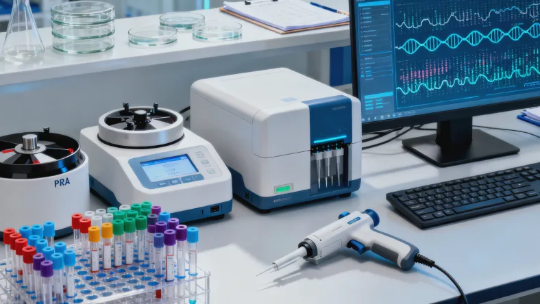 基因检测报告与靶向药物示意图并列