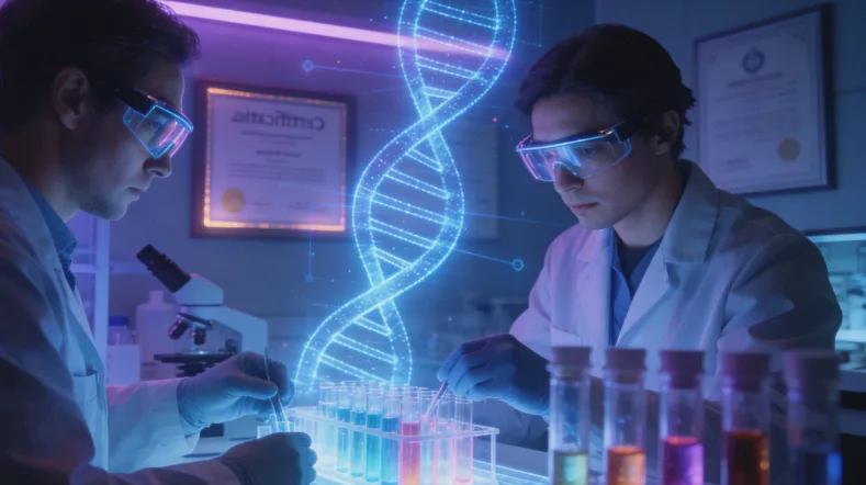 从CT影像到活检再到基因检测的流程图