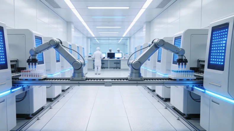 病理医生在显微镜下观察组织切片