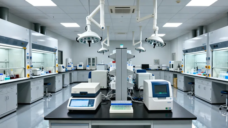 病理科医生正在制作组织切片