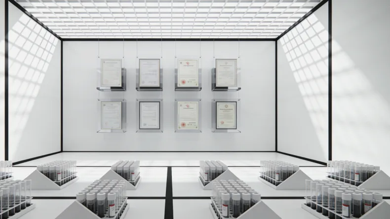 医院病理科医生在显微镜下观察切片