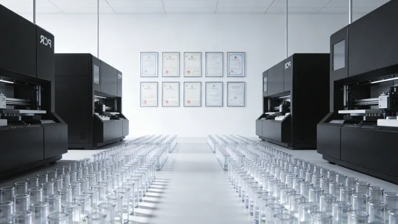 医生与患者共同查看基因检测报告示意图