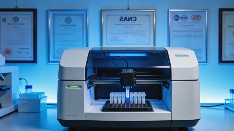 医生与患者共同查看基因检测报告示意图