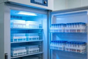 医生对比基因报告与过敏病历的沉思场景