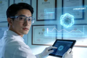 医生与患者沟通病理报告的温和场景